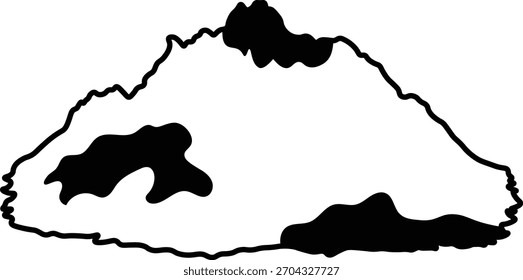 Symbol "Berg-Umriss". Vektorgrafik