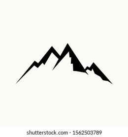 Mountain outline Template vector cartoon for mountain logo design