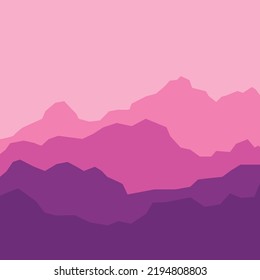 mountain panorama landscape icon vector illustration template design