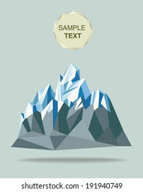 mountain paper polygon style illustration