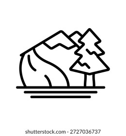 mountain pass icons minimalist flat style design, mountain pass Vector illustration  on white background