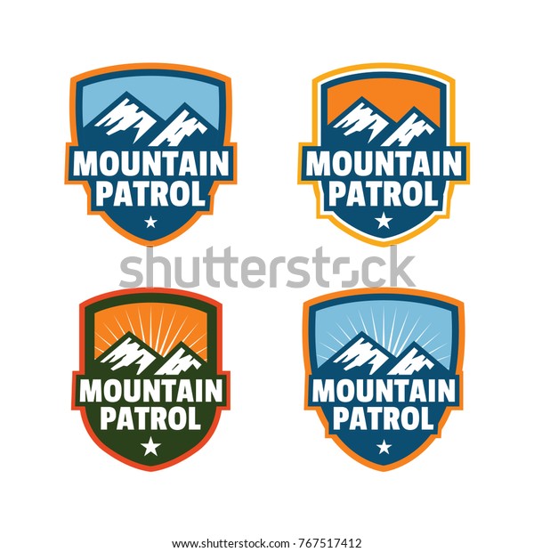 Mountain patrol badges and\
logo patches