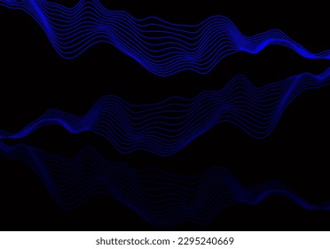 Gebirgsmuster Nachtzeit neonblauer Ton-Technologie Hintergrund für Werbung Produkt-Banner und Label Website-Vorlage Landingpage Vektoreps.