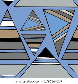 Mountain pattern in Scandinavian style. Cute seamless pictures. Textile design, prints, postcards, home decor. Illustrator
