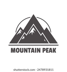 Mountain Peak Adventure Logo, Adventure Badge, Camping Logo with Mountain