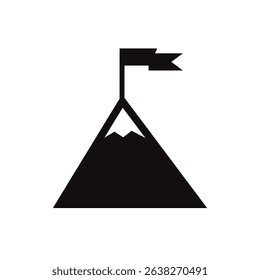 Mountain Peak glyph vector icon isolated. Mountain Peak stock vector icon for web, mobile app and ui design