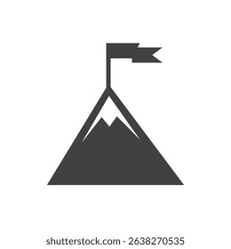 Mountain Peak glyph vector icon isolated. Mountain Peak stock vector icon for web, mobile app and ui design
