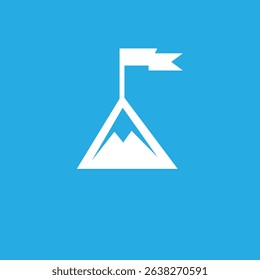 Mountain Peak glyph vector icon isolated. Mountain Peak stock vector icon for web, mobile app and ui design