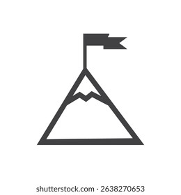 Mountain Peak glyph vector icon isolated. Mountain Peak stock vector icon for web, mobile app and ui design