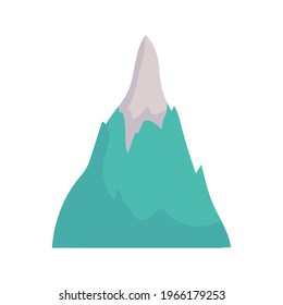 mountain peak high isolated icon