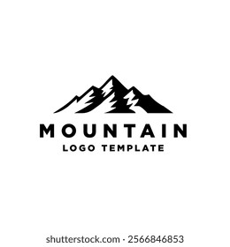  Mountain Peak High Ridge Summit Silhouette for Outdoor Travel Landscape adventure Vintage logo design