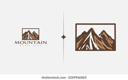 Mountain Peak Hill Top. Universal creative premium symbol. Vector sign icon logo template. Vector illustration