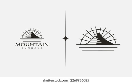 Mountain Peak Hill Top. Universal creative premium symbol. Vector sign icon logo template. Vector illustration