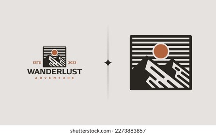 Mountain Peak Hill Top. Universal creative premium symbol. Vector sign icon logo template. Vector illustration