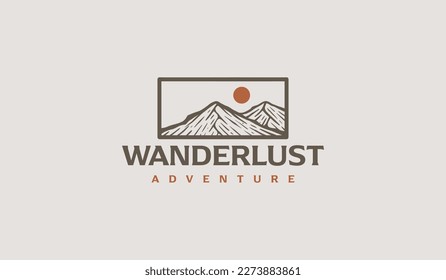 Mountain Peak Hill Top. Universal creative premium symbol. Vector sign icon logo template. Vector illustration