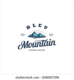 Mountain Peak Hills Logo Design Vector Image