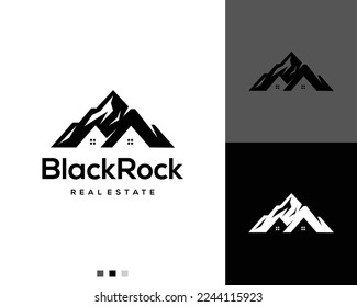 Mountain Peak with home logo design