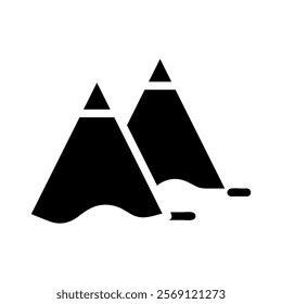 Mountain peak icon. Concept of exploration, hiking, and adventure.