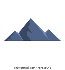 Mountain peak icon. Flat illustration of mountain peak vector icon isolated on white background
