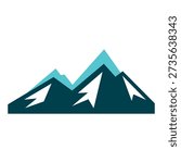 mountain peak icon logo design