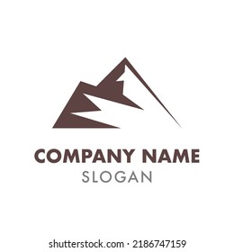 Mountain Peak Icon Logo Design Idea Vector Template Example