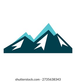 mountain peak icon logo design