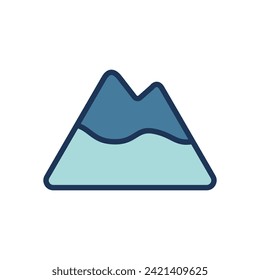 mountain peak icon symbol vector template