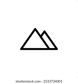 Plantilla de diseño de Vector de Mountain Peak Icon