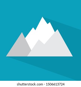 mountain peak icon- vector illustration