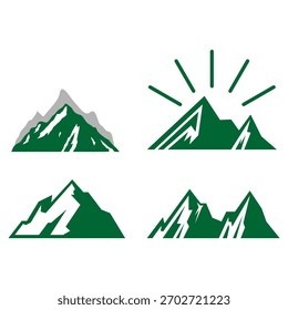 ícone de pico de montanha logotipo vetorial
