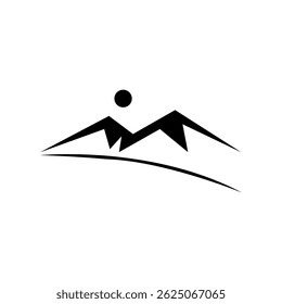 símbolo de vetor de ícone de pico de montanha