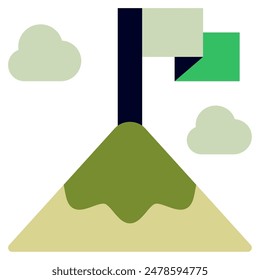 Montaña pico icono para Web, App, infografía, etc