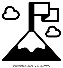 Mountain Peak icon for web, app, infographic etc