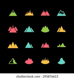 Mountain peak icons