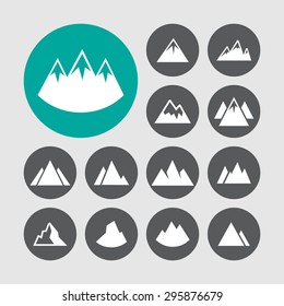 Mountain peak icons