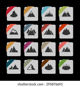 Mountain peak icons