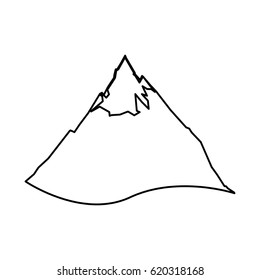 Mountain peak isolated