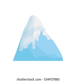 Mountain peak landscape icon vector illustration graphic design