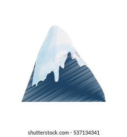 Mountain peak landscape icon vector illustration graphic design