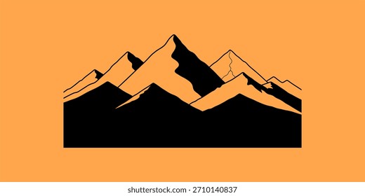 Icono de aventura de Naturaleza de diseño de logotipo de paisaje de montaña para negocios al aire libre