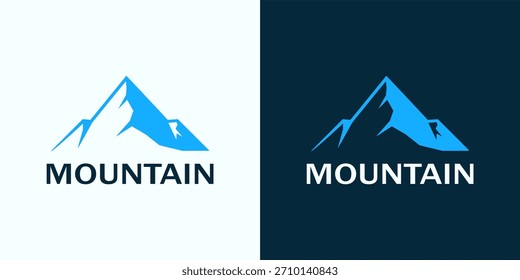 Icono de aventura de Naturaleza de diseño de logotipo de paisaje de montaña para negocios al aire libre