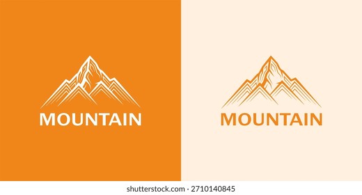 Icono de aventura de Naturaleza de diseño de logotipo de paisaje de montaña para negocios al aire libre