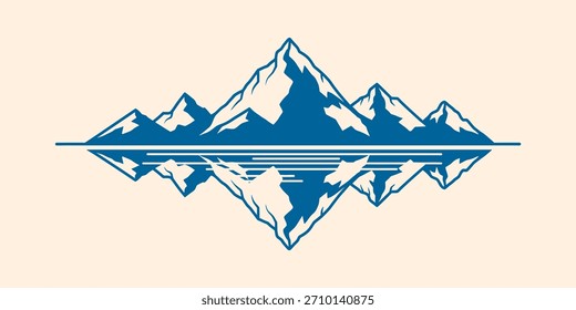 Icono de aventura de Naturaleza de diseño de logotipo de paisaje de montaña para negocios al aire libre