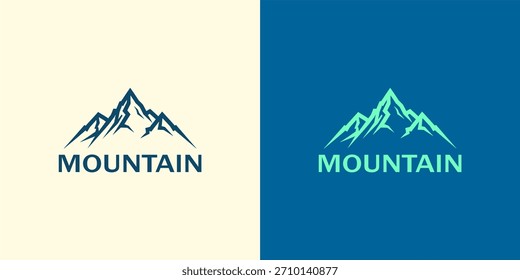 Icono de aventura de Naturaleza de diseño de logotipo de paisaje de montaña para negocios al aire libre