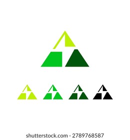 Mountain Peak with Lightning Bolt Icon.