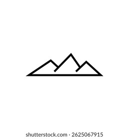 mountain peak line icon vector symbol