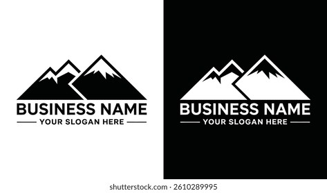 Mountain Peak Logo Bold Black Resilience for Fitness Brands