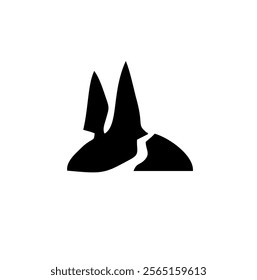 Mountain peak logo collection, Mountain Landscape Silhouette for Outdoor Travel adventure Vintage logo design