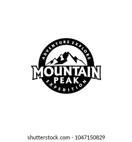 Mountain Peak Logo Design Stock Vector (Royalty Free) 1047150829 ...