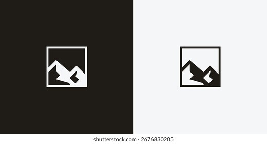 mountain peak logo design element.